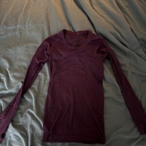 lululemon athletica Dark Maroon Long Sleeve Top